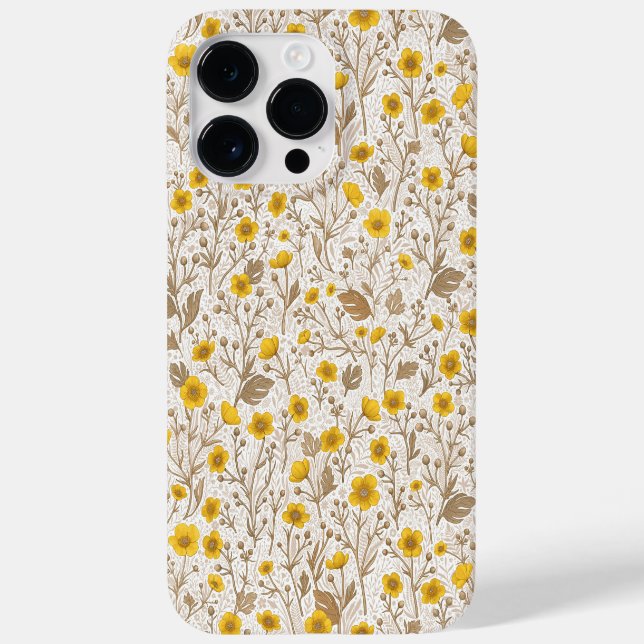 Coques Case-Mate iPhone Boutons jaunes et bruns (Verso)
