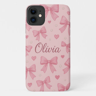 Case-Mate iPhone Case Bow rose & Coeurs Téléphone personnalisé - Personn