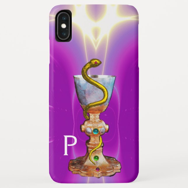 Coques Case-Mate iPhone BOWL OF HYGEIA Medicine, Pharmacie Monogramme rose (Dos)