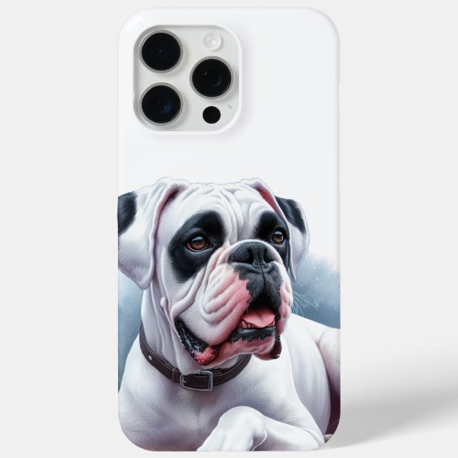Coques Case-Mate iPhone Boxer Blanc à l'Aquarelle (Verso)