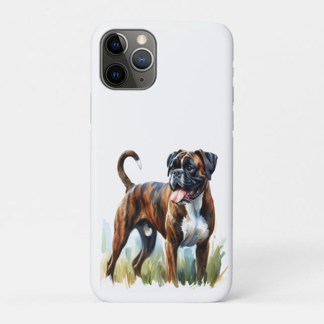 Coques Case-Mate iPhone Boxer bringé représenté à l'aquarelle (Dos)