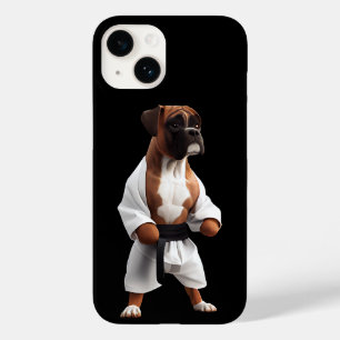 Coque Pour iPhone 14 Boxer Dog Jouer Karate, Boxer Dog Karate Joueur