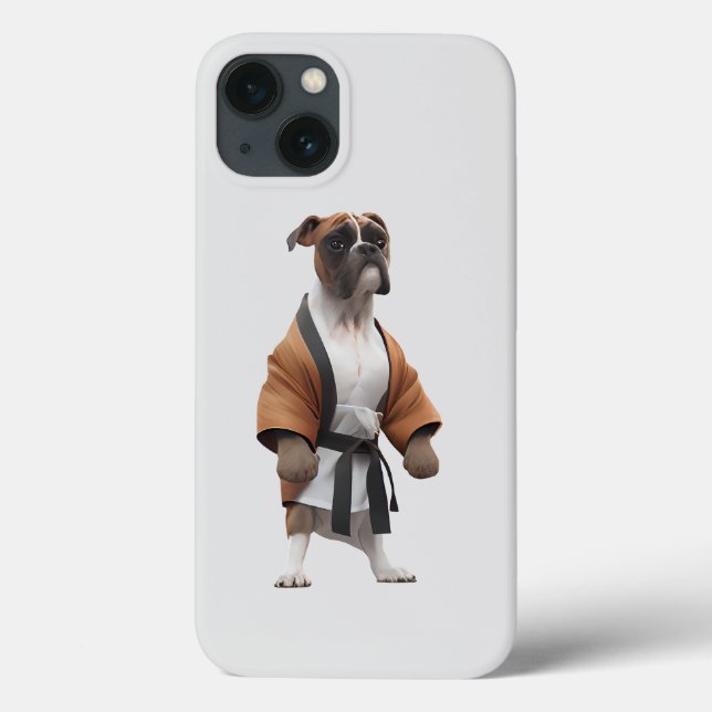Coques Case-Mate iPhone Boxer Dog Jouer Karate, Karate Champion Boxer Dog (Verso)