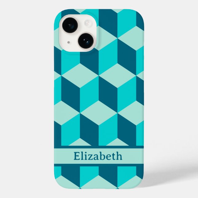 Coques Case-Mate iPhone Boy Blue Building Tumbling Blocks Nom (Verso)