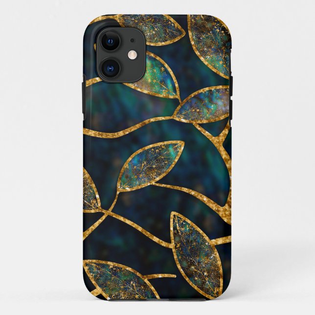 Coques Case-Mate iPhone Branche Arbre d'or - Coquille d'aluminium (Dos)