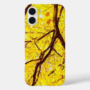 Coques iPhone 16 Plus Branches d'automne - jaune or