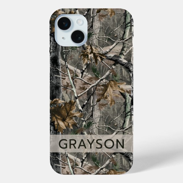 Coques Case-Mate iPhone Branches de forêt Camouflage Personnalisé (Verso)