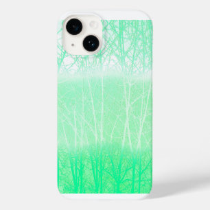Coque Pour iPhone 14 Branches de Menthe Verte Brumeuse Givrée