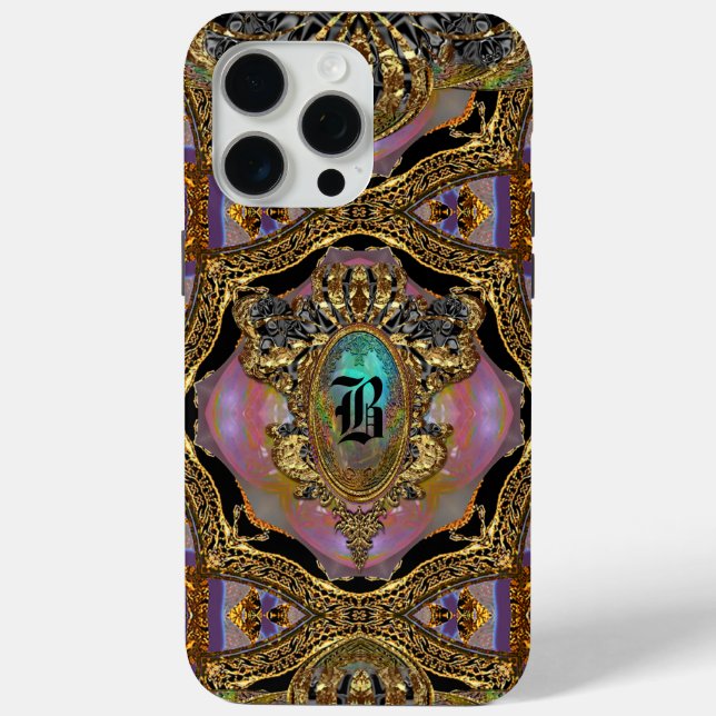 Coques Case-Mate iPhone Branwenton Elegant Goth Monogramme VII (Verso)