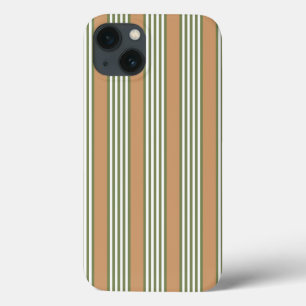 Case-Mate iPhone Case Brayures vert olive et blanc motif avec bronze