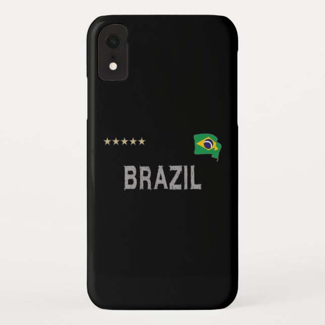 Coques Case-Mate iPhone Brésil Fan Football Fan Chemise Coeur (Dos)