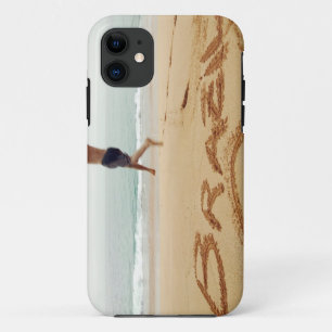 Coque Case-Mate Pour iPhone BRÉSIL. Un homme barechest en maillot de bain