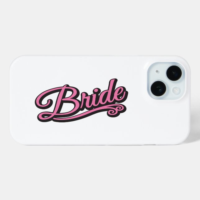 Coques Case-Mate iPhone Bride noir/rose sur blanc (Verso (horizontal))