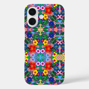 Coques iPhone 16 Bright Abstrait Flower Art