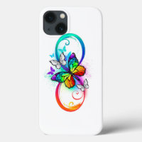 Bright infinity with rainbow butterfly