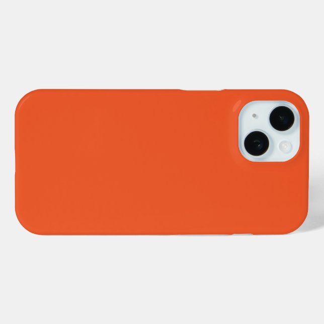 Coques Case-Mate iPhone Bright Orange Minimalist Solid Background (Verso (horizontal))