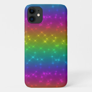 Coque iPhone 11 Bright Rainbow Sparkings Téléphone mobile