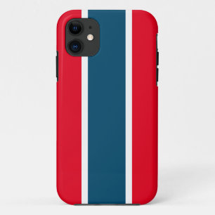 Case-Mate iPhone Case Bright Sporty Rouge Blanc Océan Bleu Stripes De Co