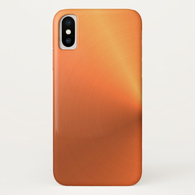Coques Case-Mate iPhone Brillant rouille orange (Dos)