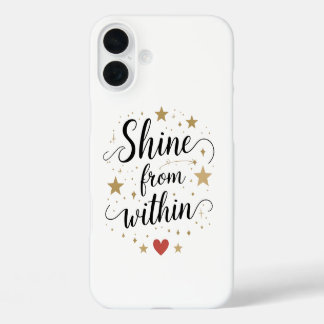 Coques iPhone 16 Plus Briller de l'intérieur - Citation Céleste d'amour 