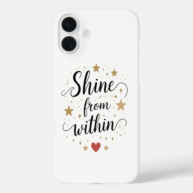 Coques Case-Mate iPhone Briller de l'intérieur - Citation Céleste d'amour  (Verso)