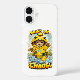 Coques iPhone 16 Bring on the Chaos iPhone Case Cute Dino