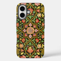 Broderie florale indienne vintage colorée Imprimer