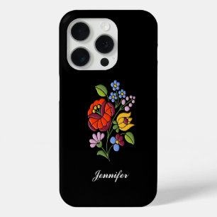 Coque iPhone 15 Pro Broderie Kalocsa - Art populaire hongrois