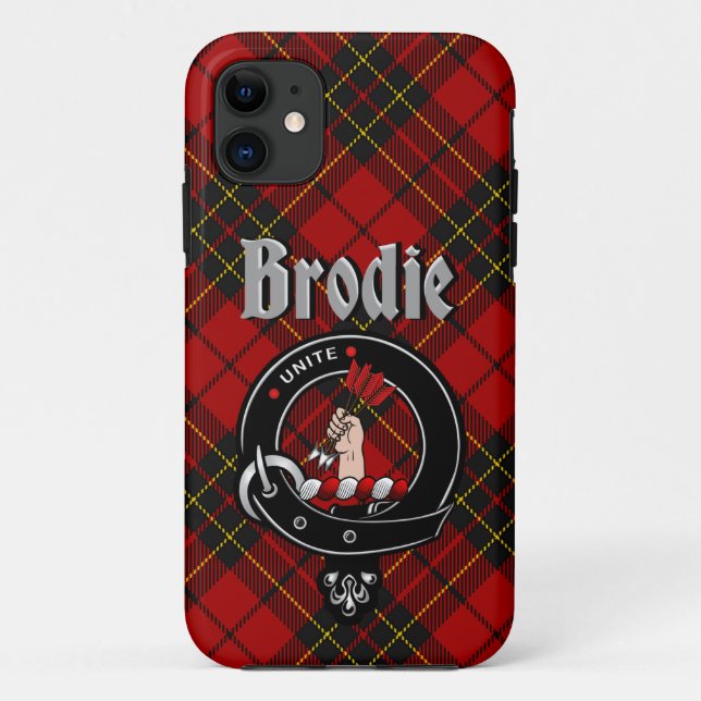 Coques Case-Mate iPhone Brodie Clan Badge & Tartan Phone Case (Dos)