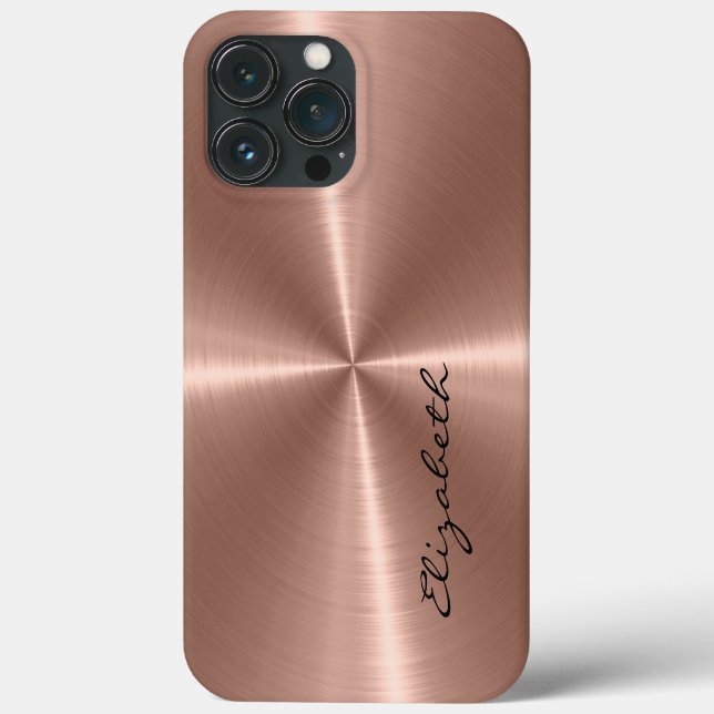 Coques Case-Mate iPhone Bronze Stainless Steel Metal Look (Verso)