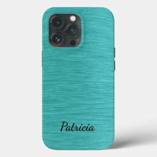 Case-Mate iPhone Case Brossé Turquoise Delight Nom personnel