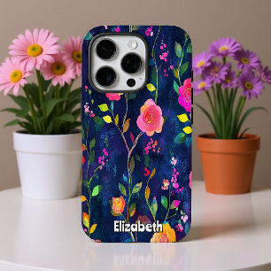 Coques iPhone 16 Pro Brosses florales audacieuses