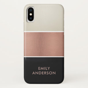 Case-Mate iPhone CASE BROUILLAGES NOIRS EN CUIVRE ROSE ROSE