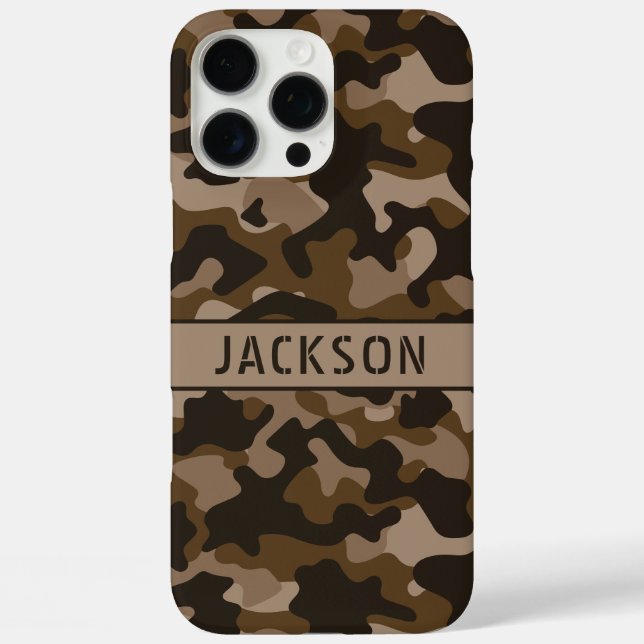 Coques Case-Mate iPhone Brown Camouflage Personalized (Verso)