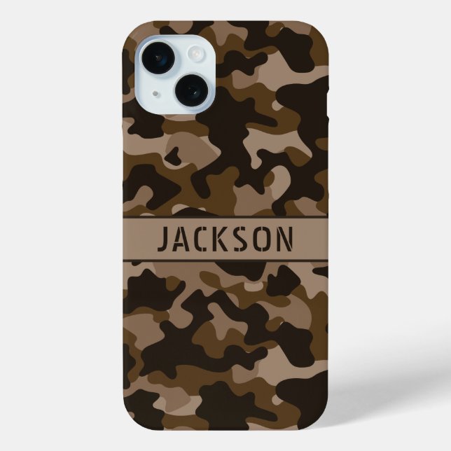 Coques Case-Mate iPhone Brown Camouflage Personalized (Verso)