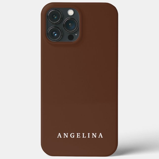 Coques Case-Mate iPhone Brown tendance moderne minimaliste Plain Ajouter u (Verso)