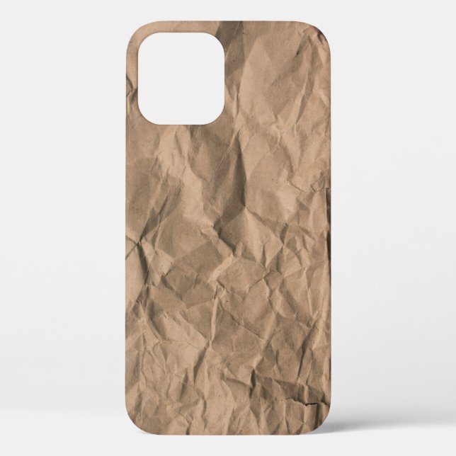 Coques Case-Mate iPhone Brown texture de papier recyclé broyé (Verso)