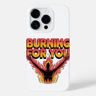 Coque Pour iPhone 14 Pro "Brûler pour vous" dans le style du rock de l'anci