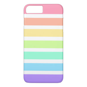 Case-Mate iPhone Case Bubblegum arc-en-ciel et bandes blanches