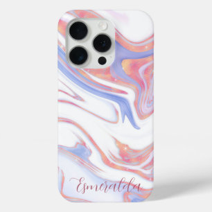 Coque iPhone 15 Pro Bubblegum Marble personnalisable