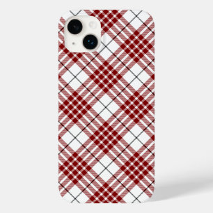 Coque Pour iPhone 14 Plus Buchanan tartan rouge blanc plaid