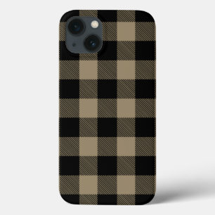 Case-Mate iPhone Case Buffle noir beige Chèque Motif