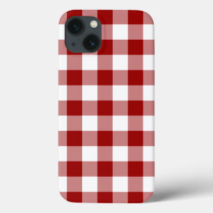 iPhone 13 Coque Buffle rouge foncé et blanc plaqué