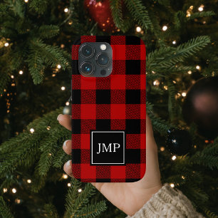 Case-Mate iPhone Case Buffle rouge moderne posé   Initiale personnelle