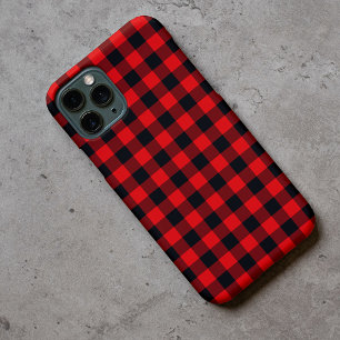 Case-Mate iPhone Case Buffle Rouge Noir Motif Carreaux Vichy Bûcheron
