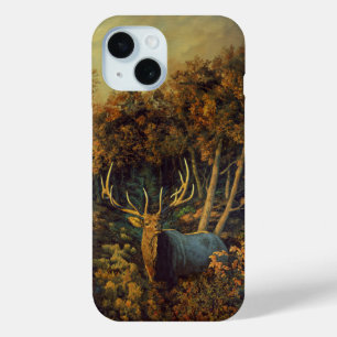 Coque Pour iPhone 15 Bull Elk à l'automne