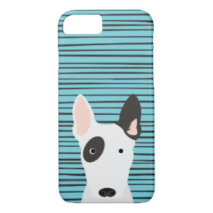 Coques Pour iPhone Bull Terrier et Motif des rayures à main