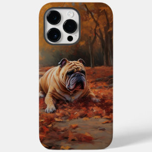Coque Pour Pour iPhone 14 Pro Max Bulldog en automne Feuilles automne Inspire