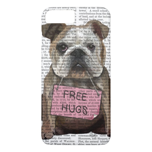 Coques Case-Mate iPhone Bulldog Free Hugs (Dos)