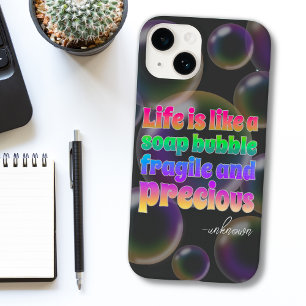 Coque Pour iPhone 14 Pro Bulle de savon   fragile et précieux